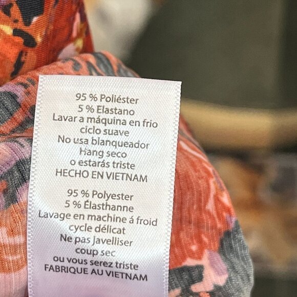 LULAROE Lindsay Womens Short Sleeve Kimono Fire Orange Floral Shirt Top … - Picture 4 of 7